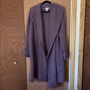 Soft Surroundings Pretty Light Purple Long Cardigan Sweater Size Petite Large